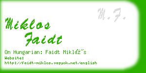 miklos faidt business card